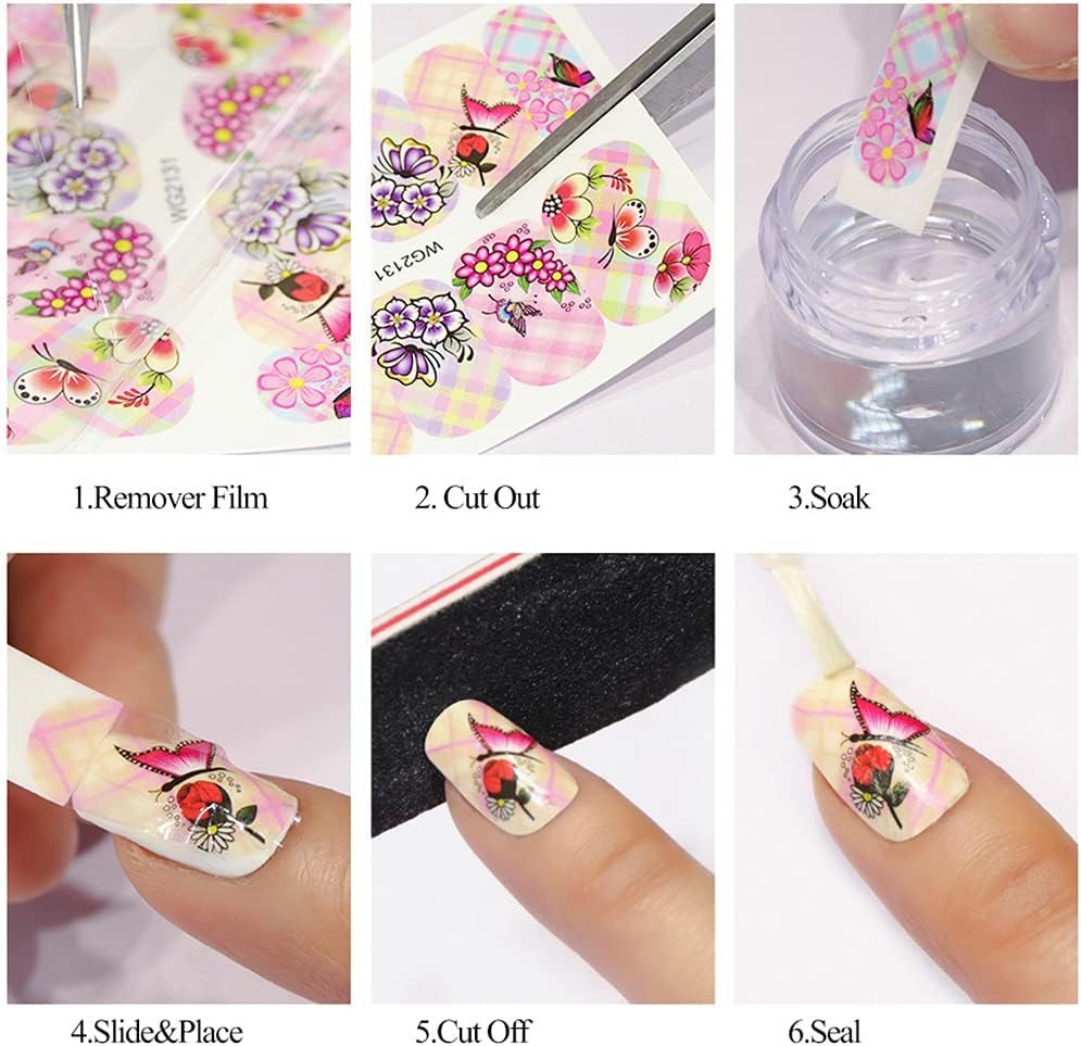 Nail Art Snowflakes Water Decal Range B075-85