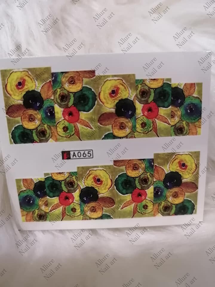 Flower Nail Decal A065
