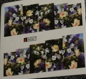 Flower Nail Decal A067