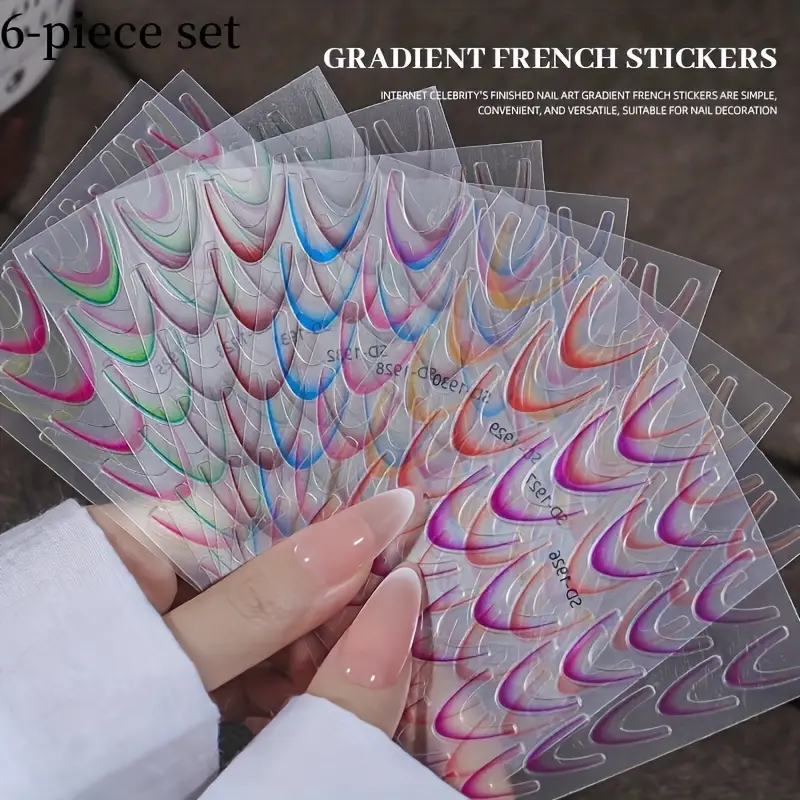 French Nail sticker Random color