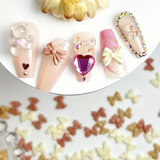 Bow Resin Nail Art Decoration 10 pcs
