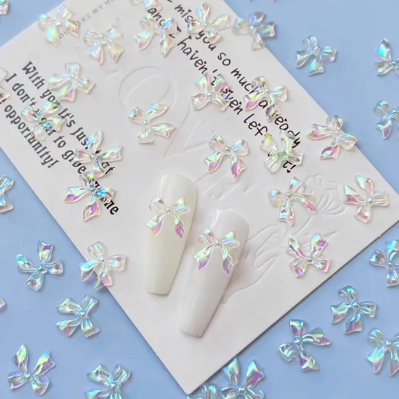 Bow Resin Nail Art Decoration 10 pcs