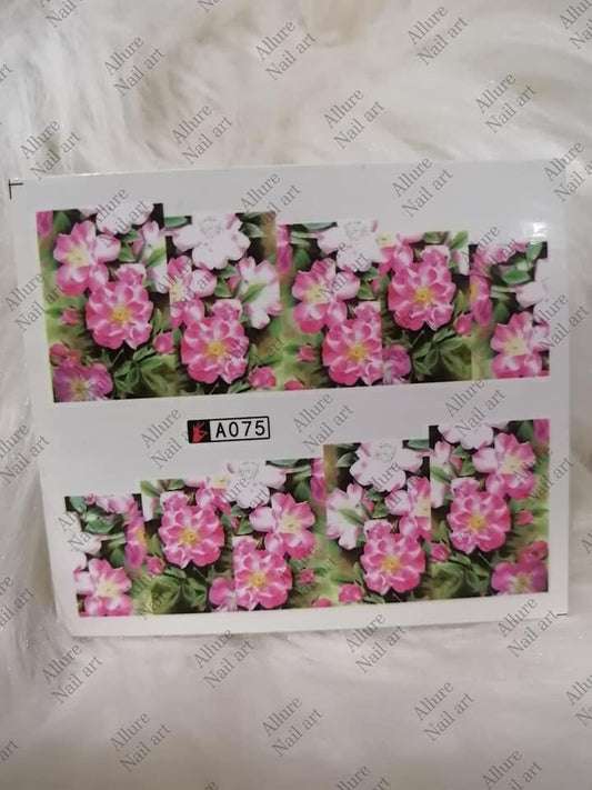 Flower Nail Decal A075