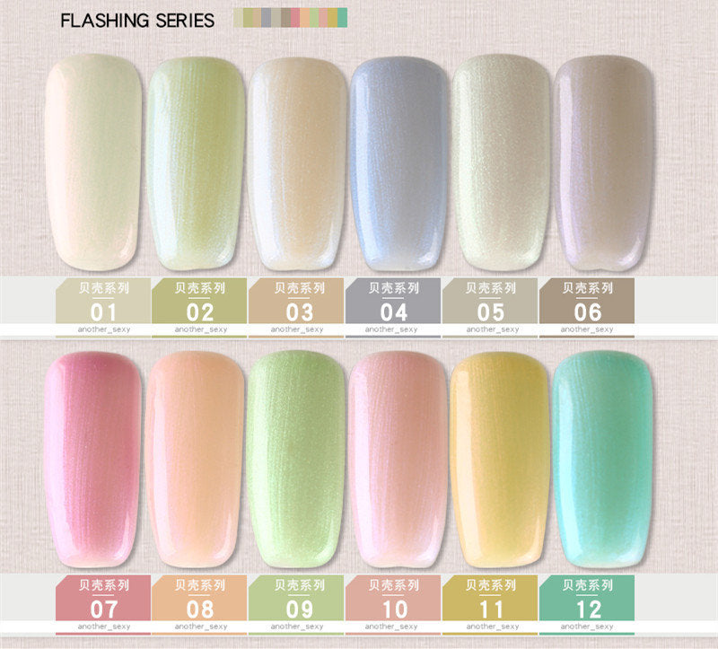 AS UV/LED Gel Polish 15ml - Shell 6pcs set