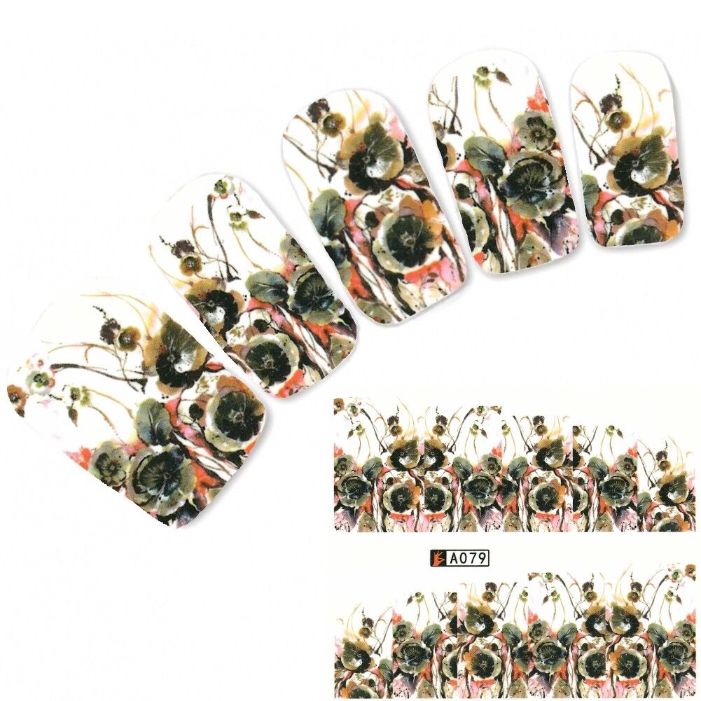 Flower Nail Decal A079