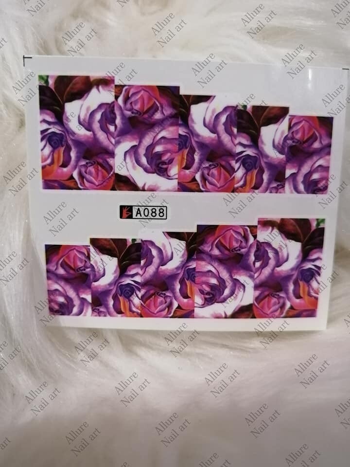 Flower Nail Decal A088