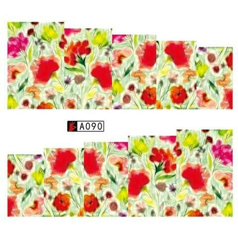 Flower Nail Decal A090