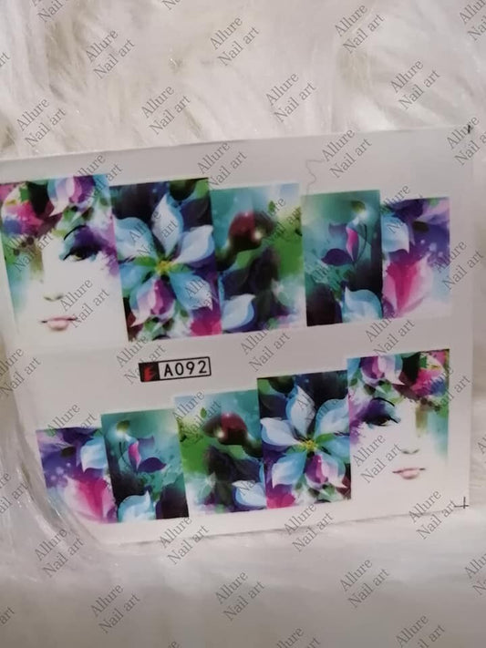 Flower Nail Decal A092