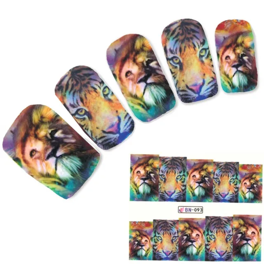 Tiger Wild Animal Nail Decal BN093