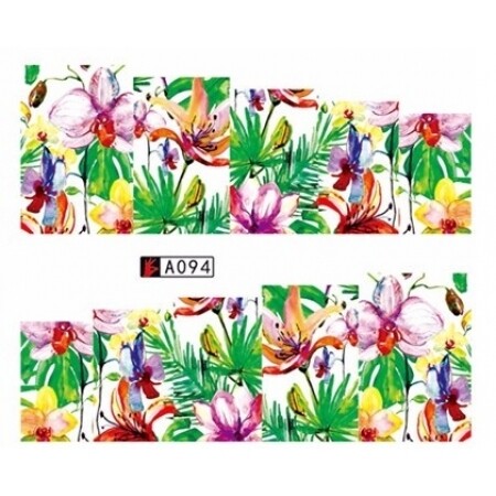 Flower Nail Decal A094