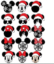 Cartoon Christmas Nail Art Decal