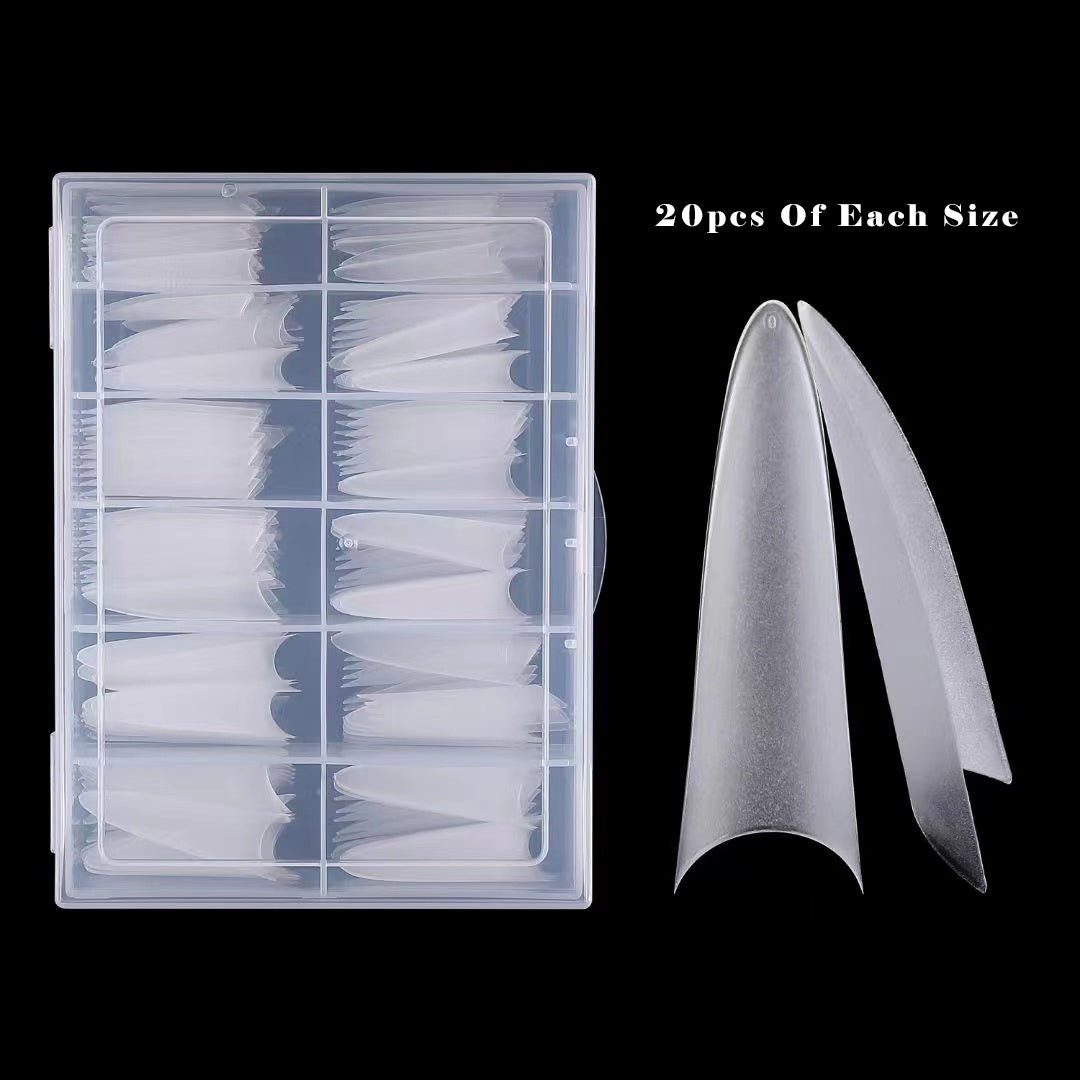 Matte Extra Long Bullet Shape Tips 240pcs