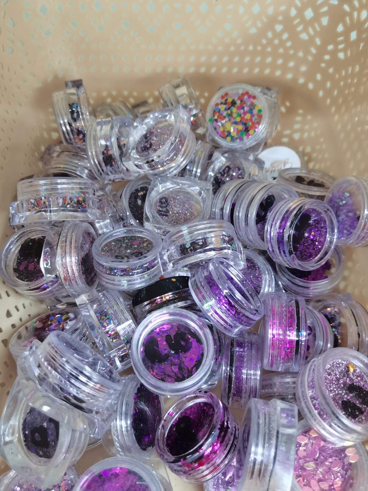 Shades of Purple Rainbow Nail Glitter