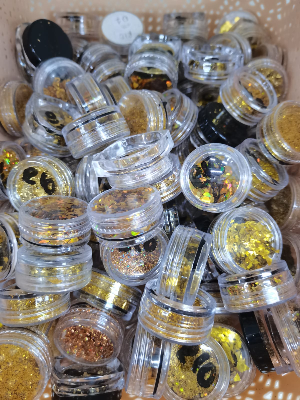 Shades of Gold Nail Glitter