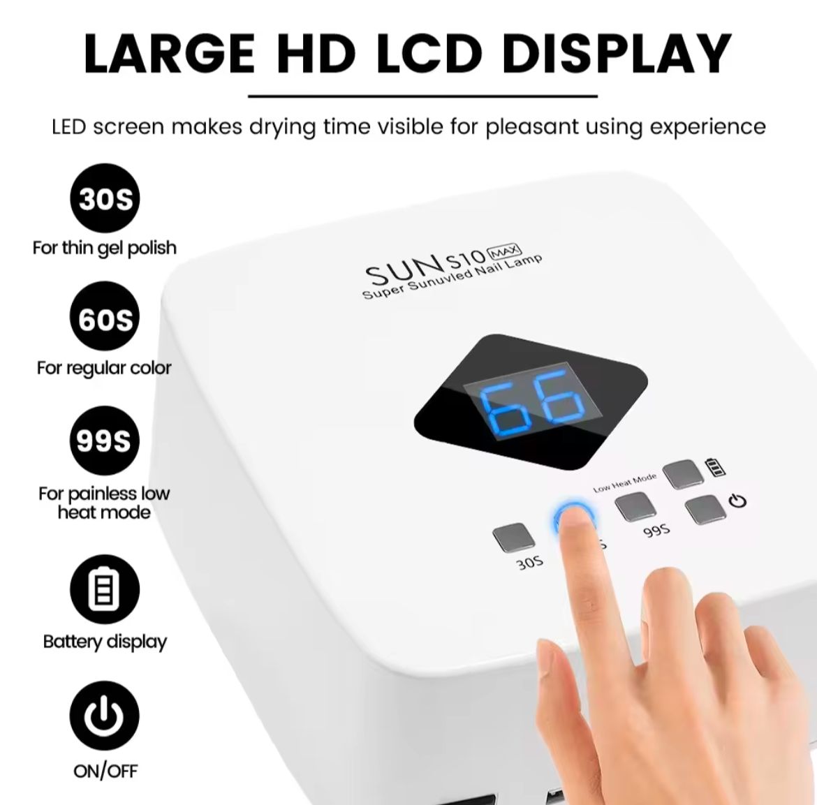 SUN S10 MAX Rechargeable Nail Lamp