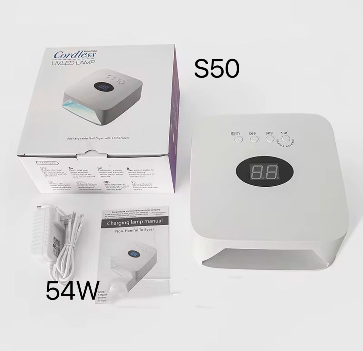 Rechargeable S50 Nail Lamp 54Watt