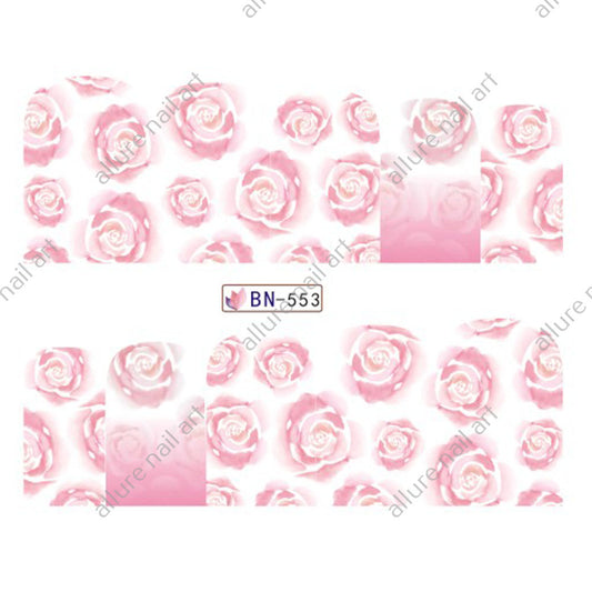 Rose Floral Nail Art Decal