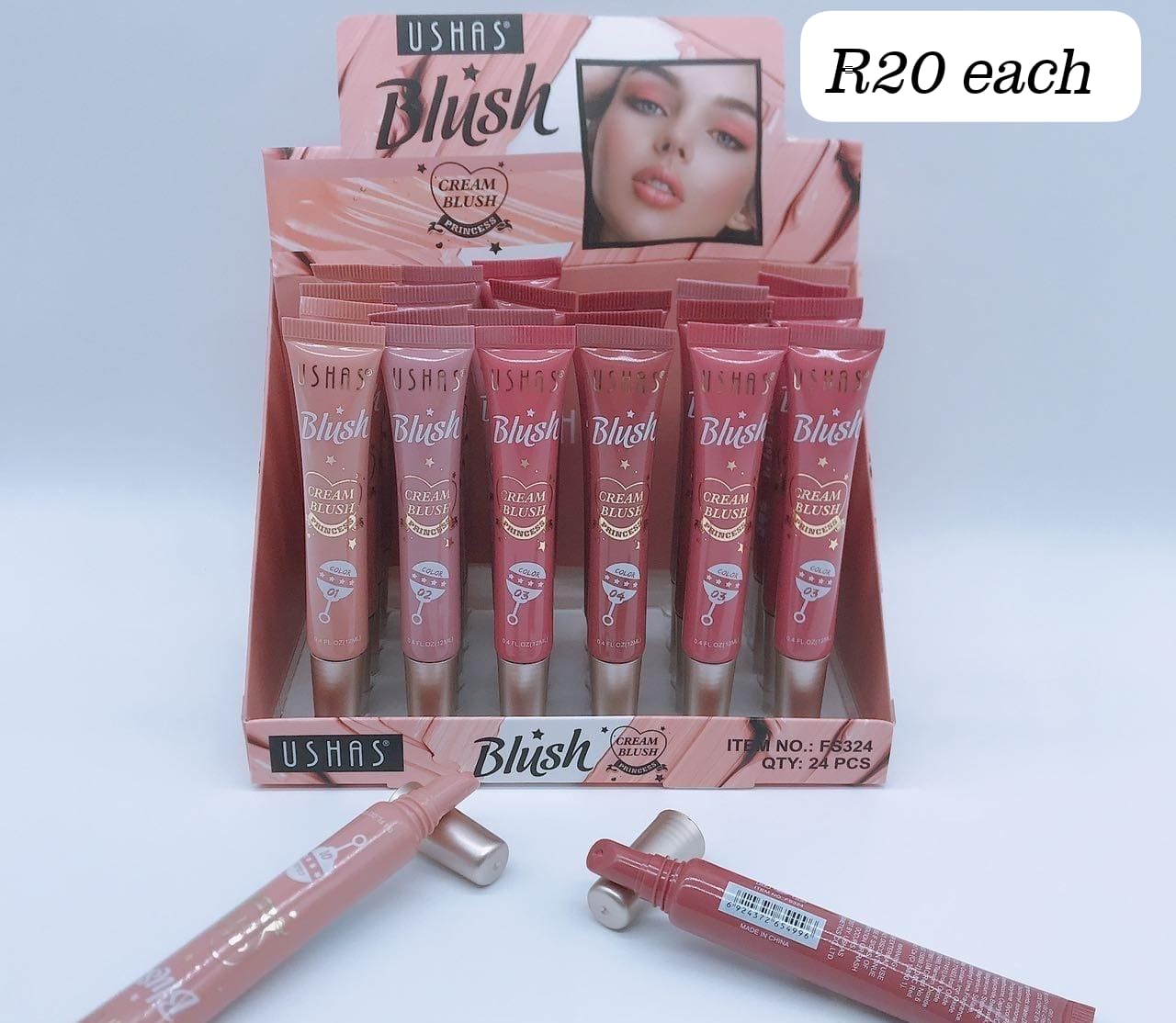 Ushas Cream Blush 24pcs in a box