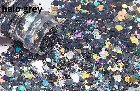 Grey Holographic Chunky Glitter