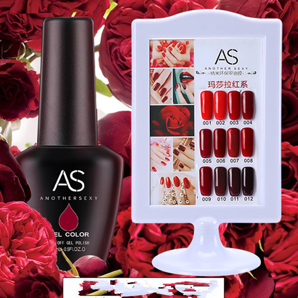 AS UV/LED Gel Polish 15ml - Red Wine Series