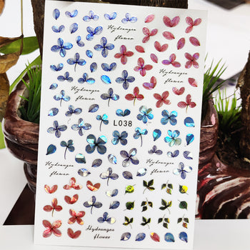 Holographic Flower Nail Sticker L038