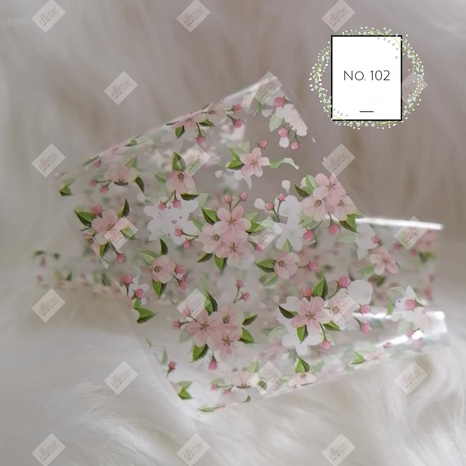 Floral Flower Foil Nail Transfer
