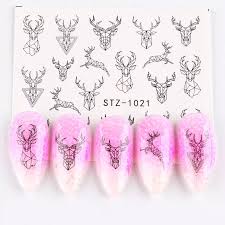 Geometric Animal Deer Nail Decal