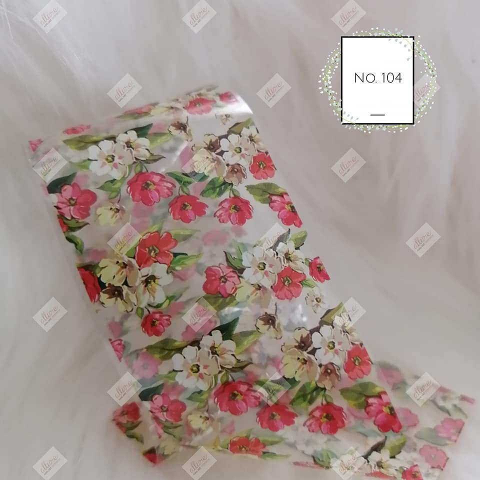 Floral Flower Foil Nail Transfer