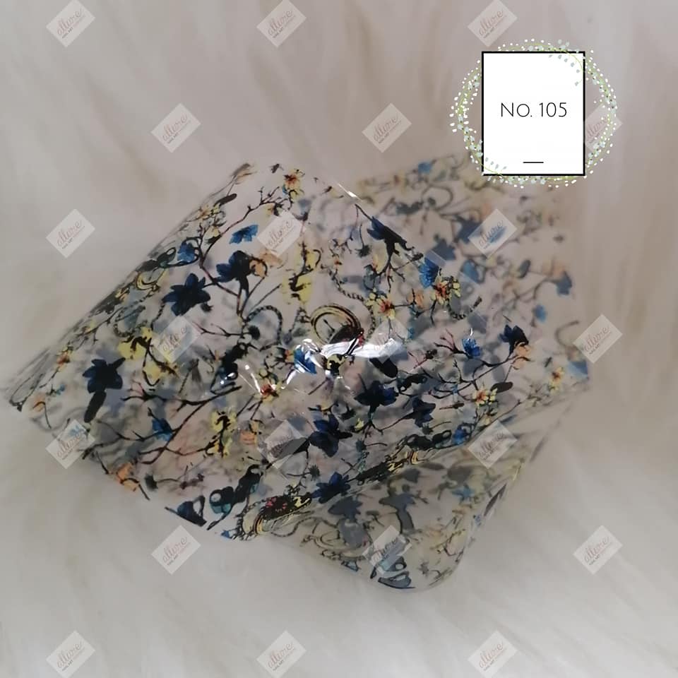 Floral Flower Foil Nail Transfer