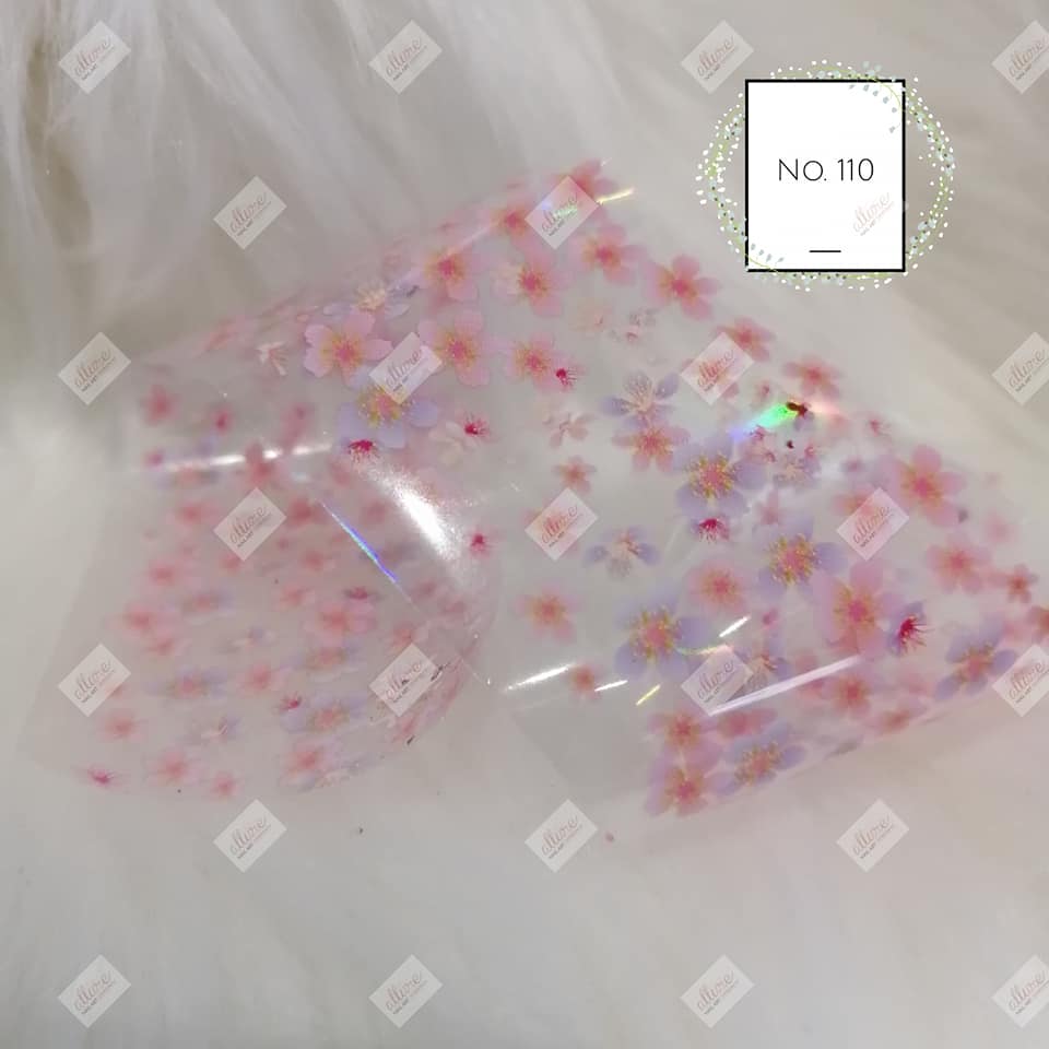 Floral Flower Foil Nail Transfer