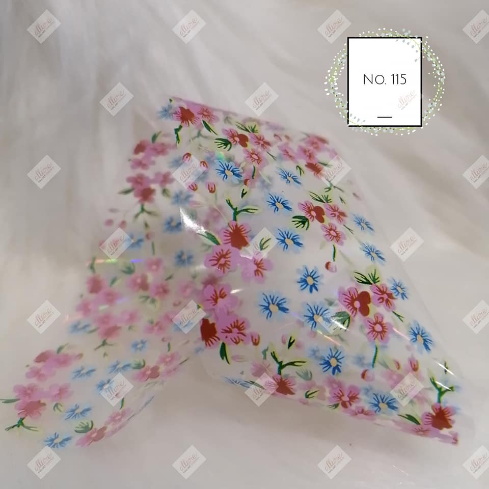 Floral Flower Foil Nail Transfer