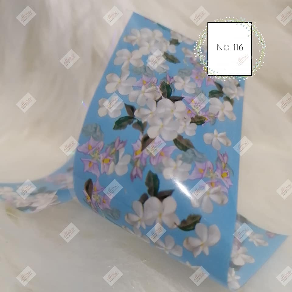 Floral Flower Foil Nail Transfer