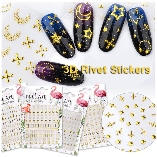 3D Embos Geometric Nail Art Sticker