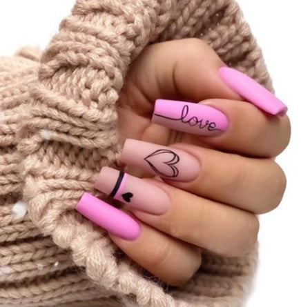 Valentine Abstract Love Nail Decal