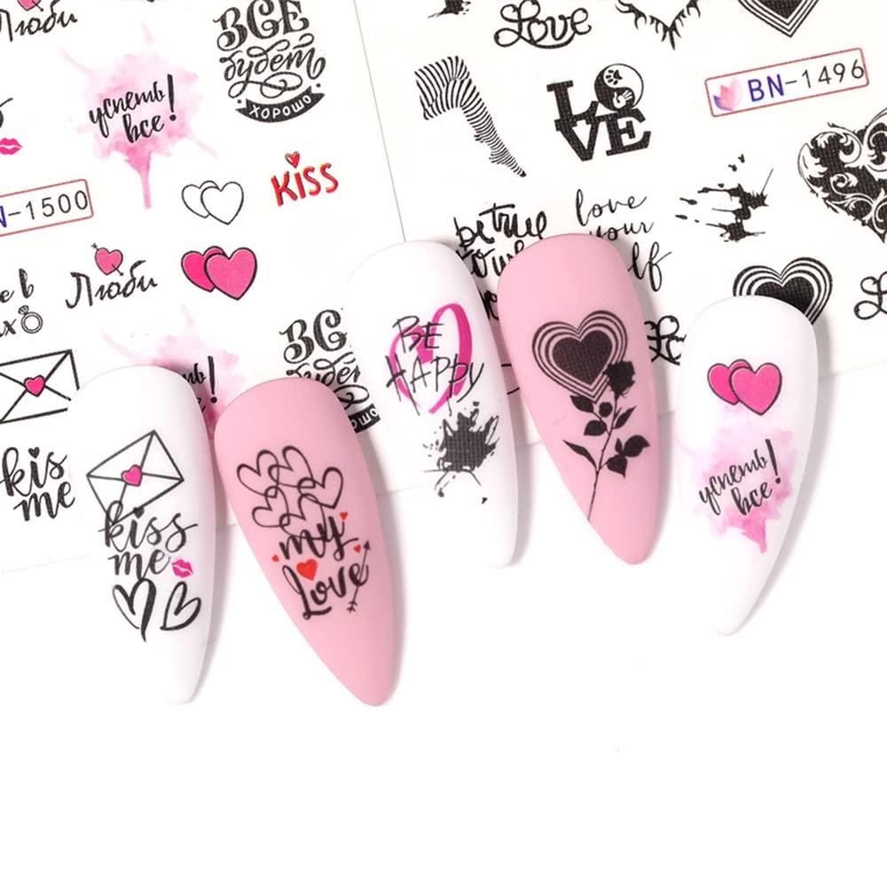 Valentine Abstract Love Nail Decal