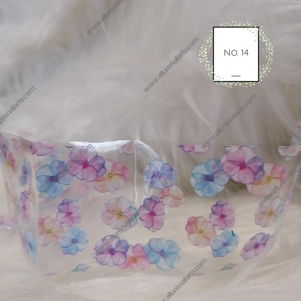 Floral Flower Foil Nail Transfer