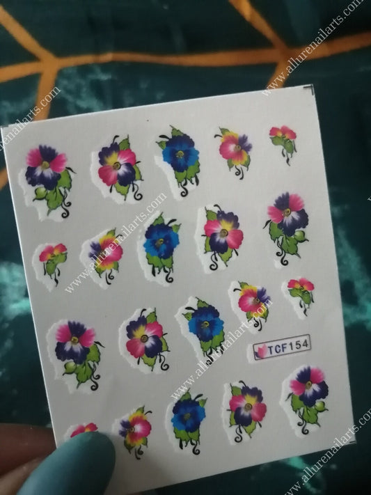 Flower Glitter Nail Decal
