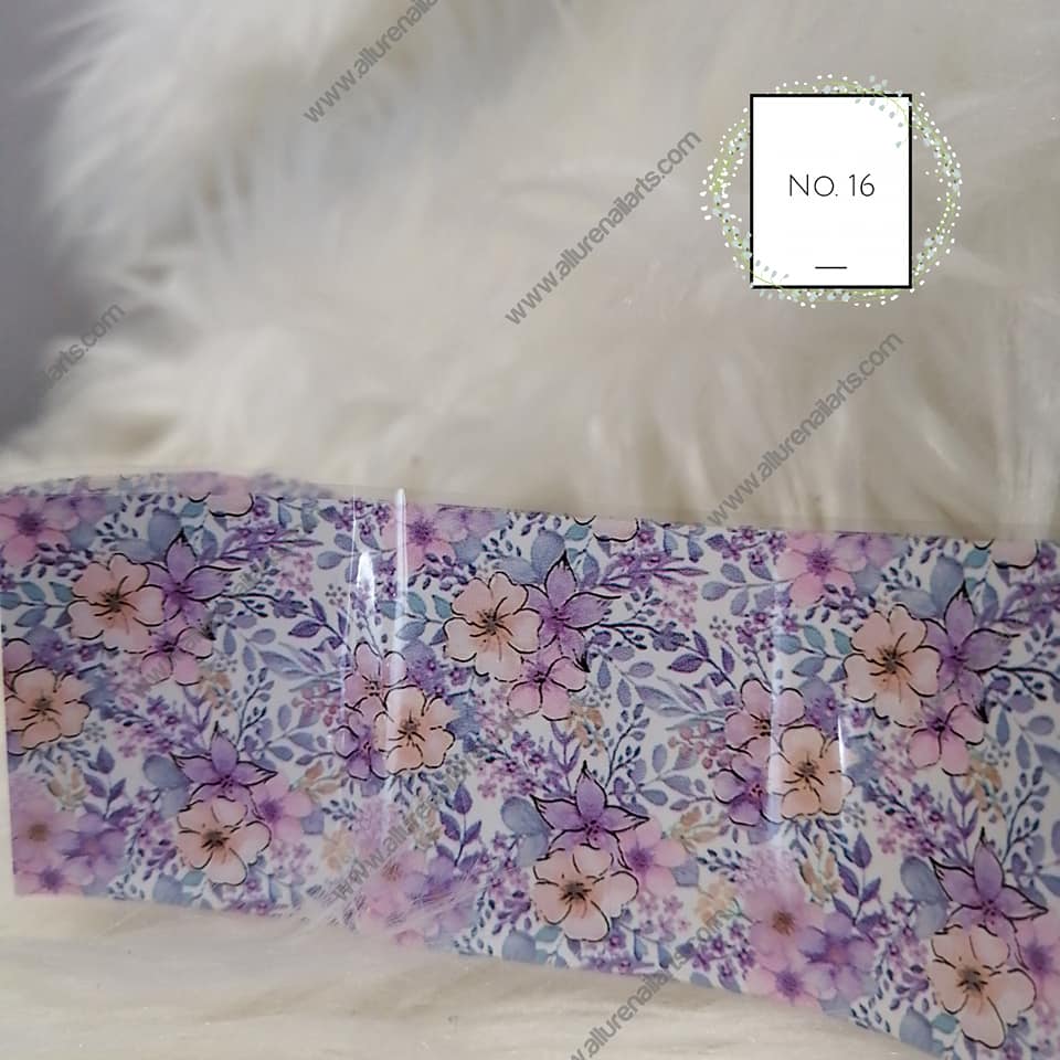 Floral Flower Foil Nail Transfer