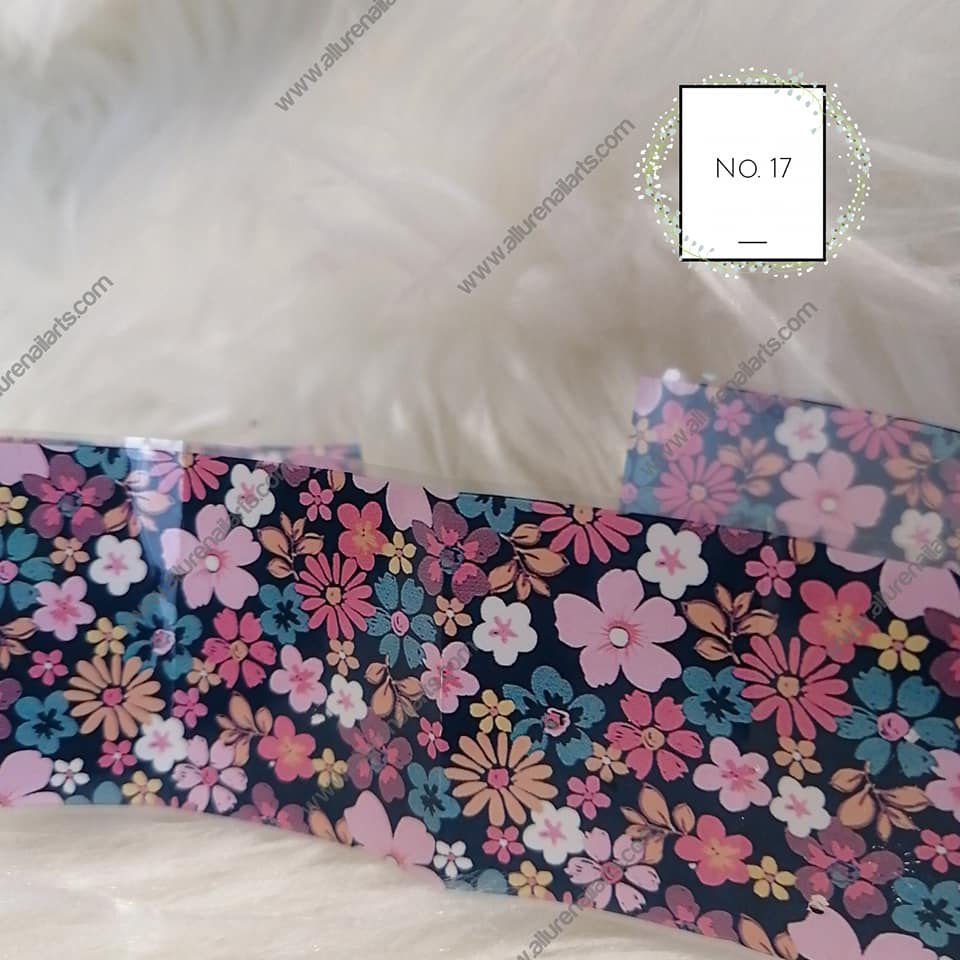 Floral Flower Foil Nail Transfer