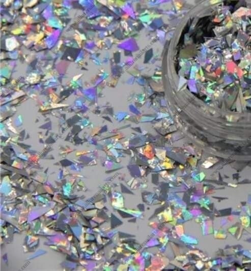 Halo Silver Mylar Shards Art