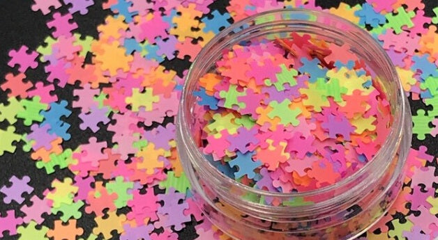 Puzzle Sequin Jars