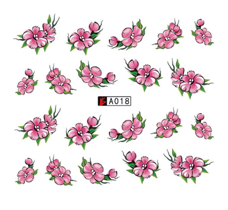 Flower Nail Decal