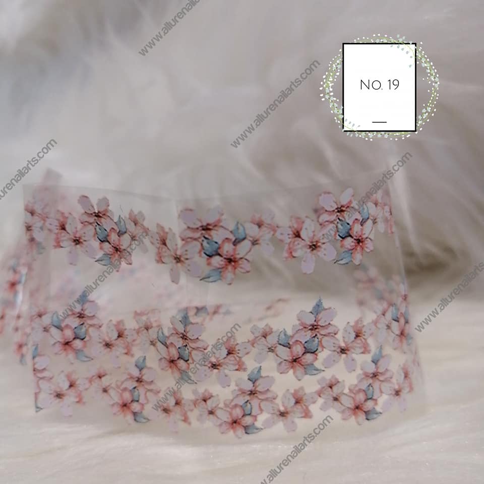 Floral Flower Foil Nail Transfer