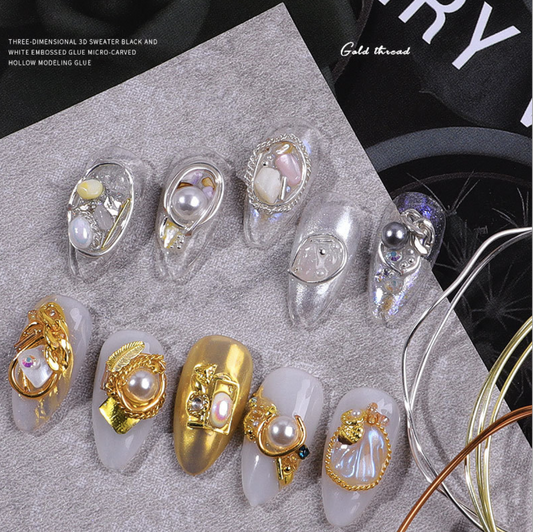 Wire Nail Art Decoration Aluminum Steel - Random Color