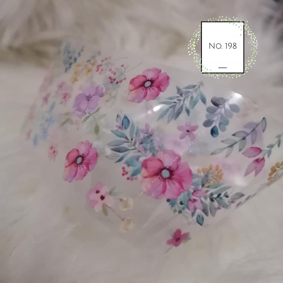 Floral Foil Nail Transfer