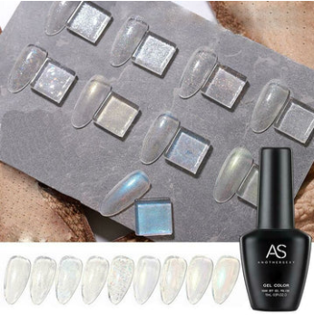 AS Gel Polish Glitter Top Coat 15ml - no.001