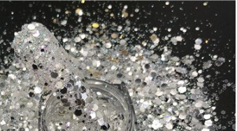 Glass Silver Chunky Glitter