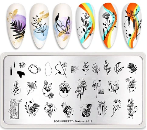 Texture Born Pretty Nail Stamping Plate - L012