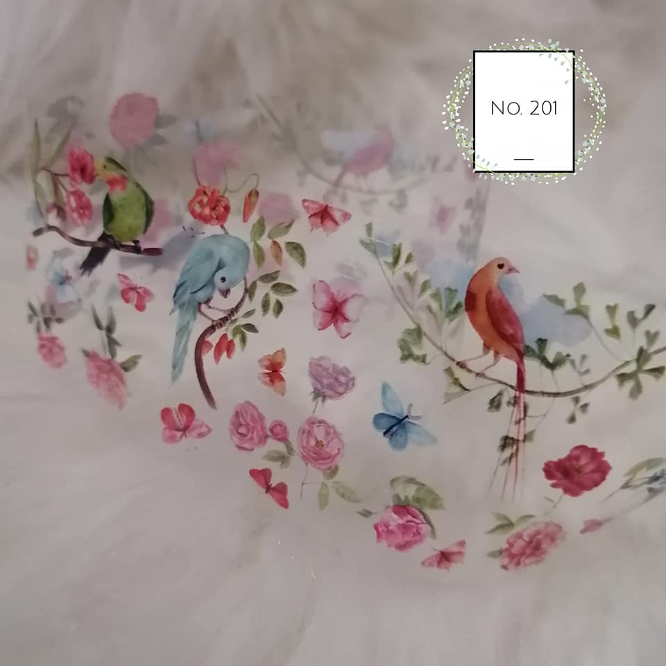 Floral Foil Nail Transfer