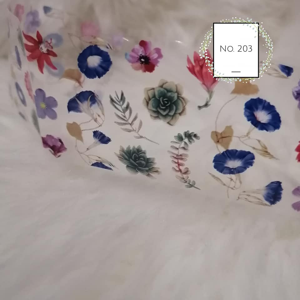 Floral Foil Nail Transfer